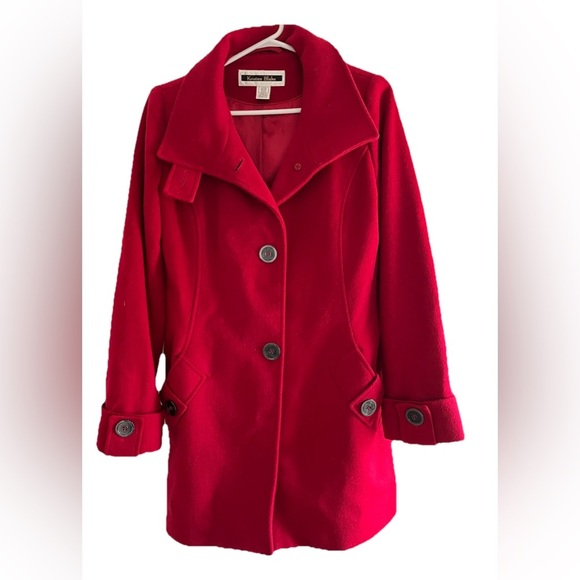 Vintage Kristen Blake Women's Red Wool Coat Size Small EUC! - Picture 2 of 9